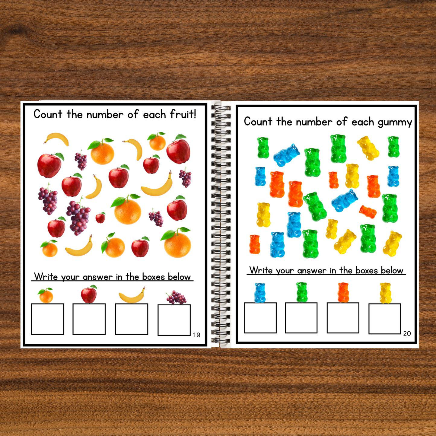 Math, Numbers, Counting - Learning Workbook